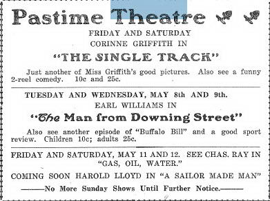 Cass Theatre - Cass City Chronicle May 4 1923
